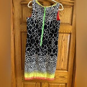 Elie Tahari Mid-Length Animal Print Dress